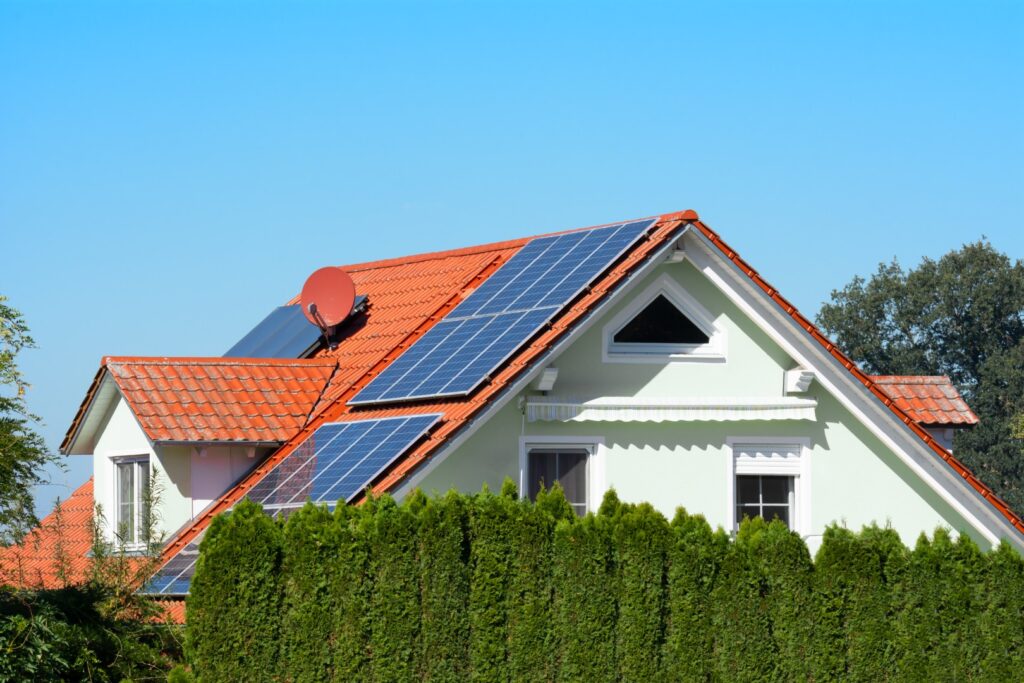 Modern House with Photovoltaic System